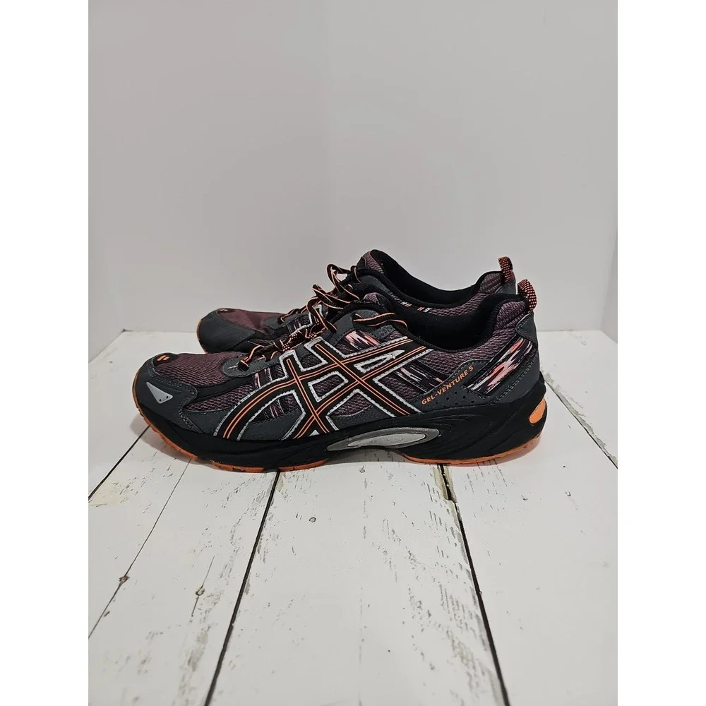 ASICS GEL Venture 5 Orange Grey mens Running Shoes Low Top Sneakers Size 13 US